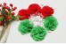 Chiffon ROSETTE "Christmas", Small (5cm), Pack of 3